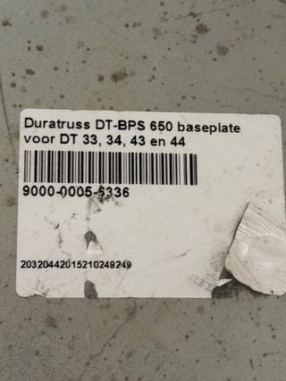 4x Baseplate DuraTruss, DT-BPS